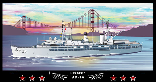 USS Dixie AD-14 Art Print