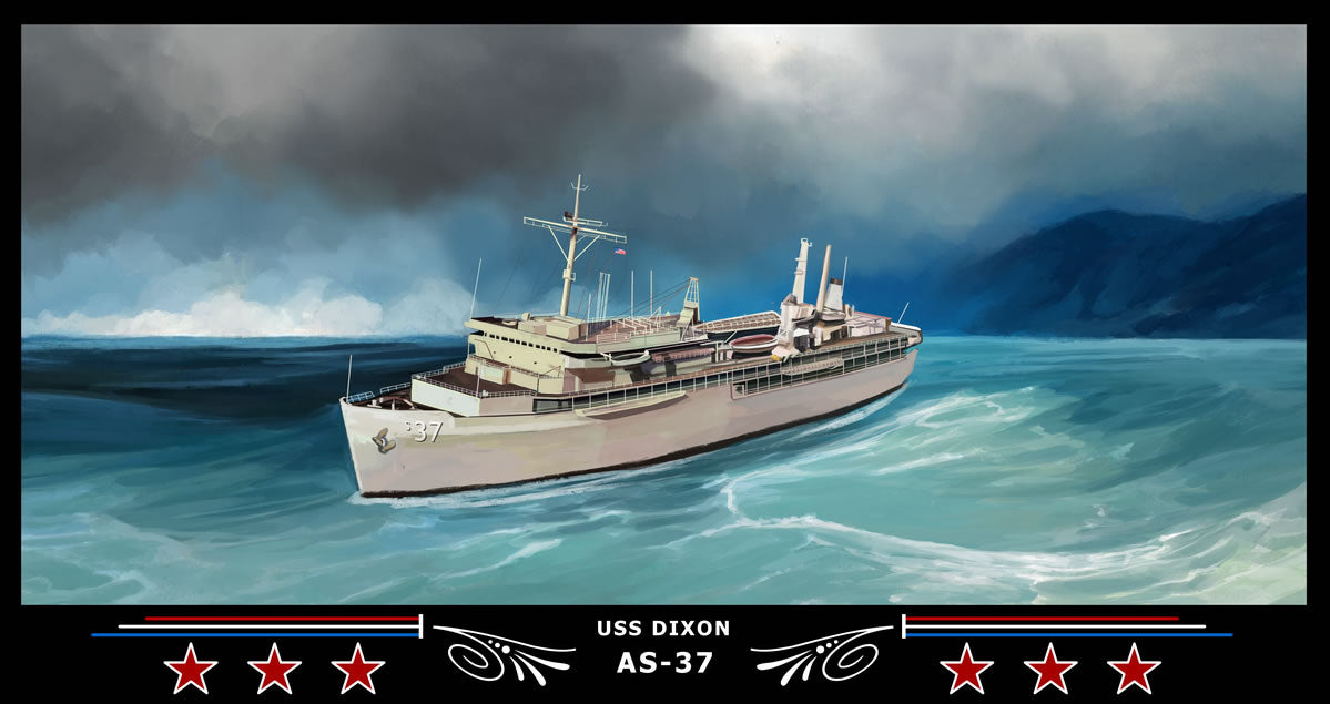 USS Dixon AS-37 Art Print