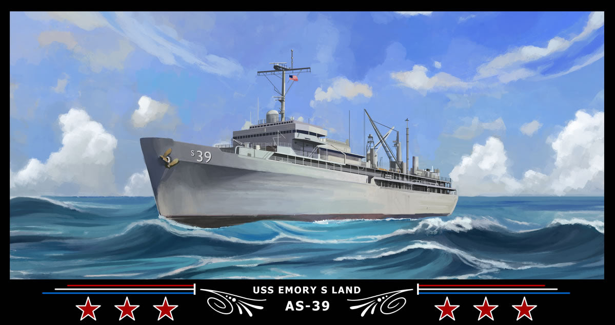 USS Emory S Land AS-39 Art Print