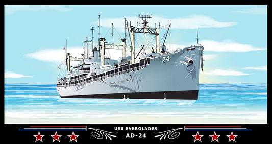 USS Everglades AD-24 Art Print
