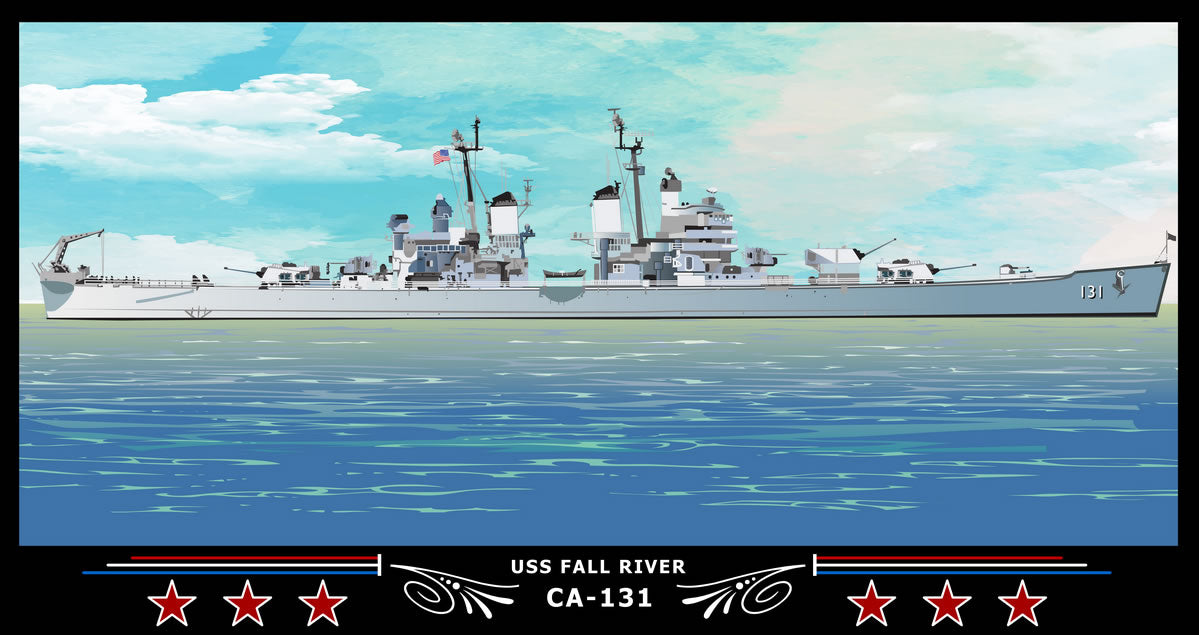 USS Fall River CA-131 Art Print
