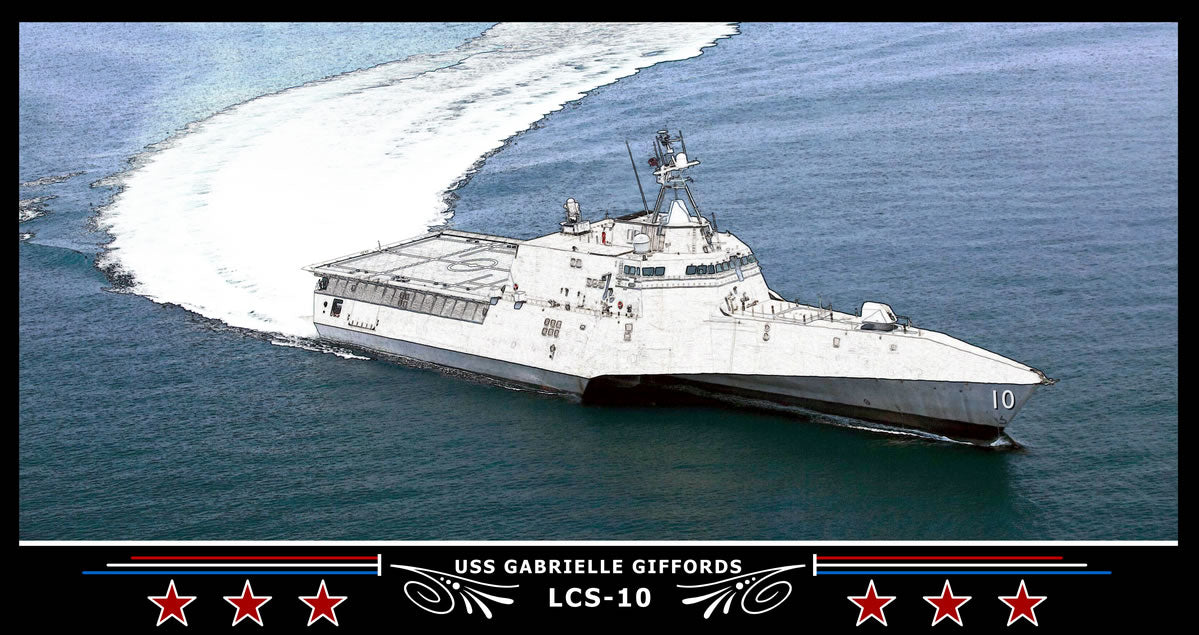 USS Gabrielle Giffords LCS-10 Art Print
