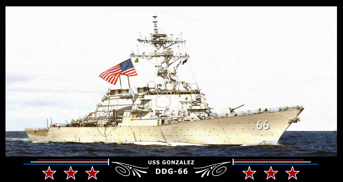 USS Gonzalez DDG-66 Art Print