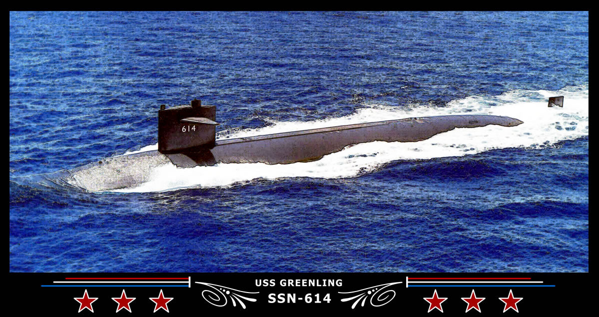 USS Greenling SSN-614 Art Print