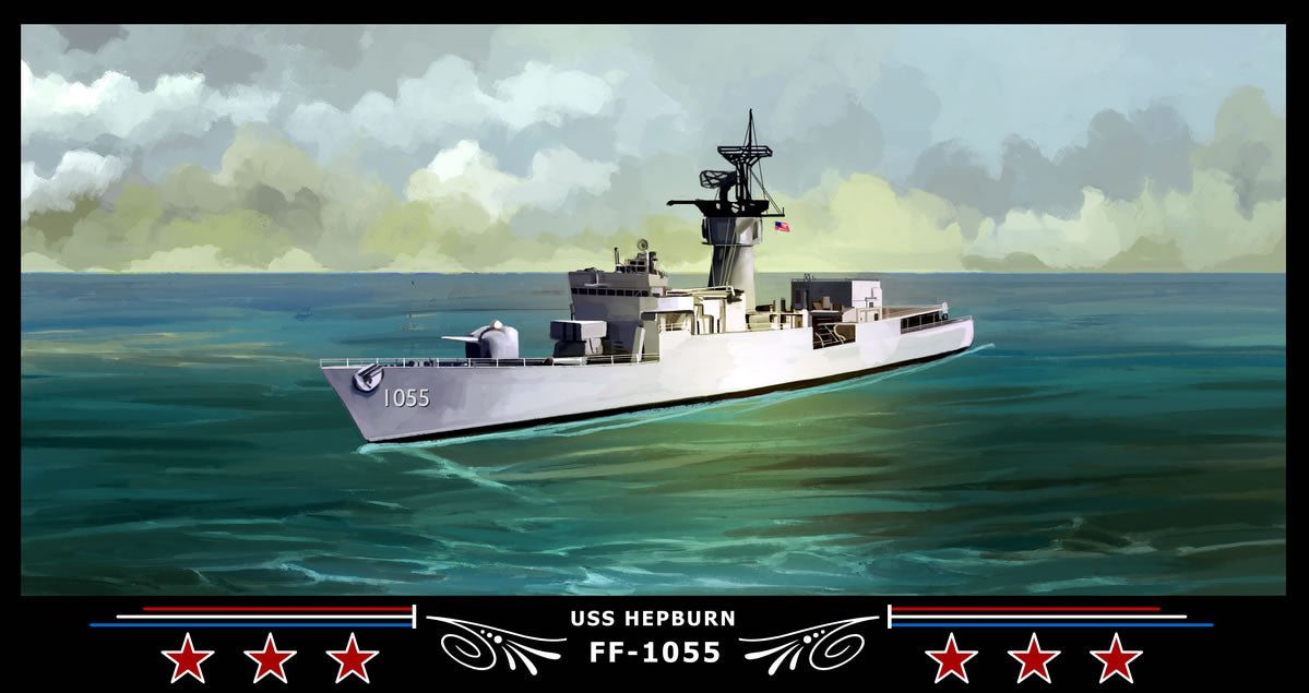 USS Hepburn FF-1055 Art Print