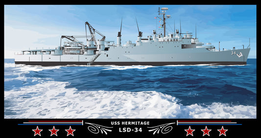 USS Hermitage LSD-34 Art Print