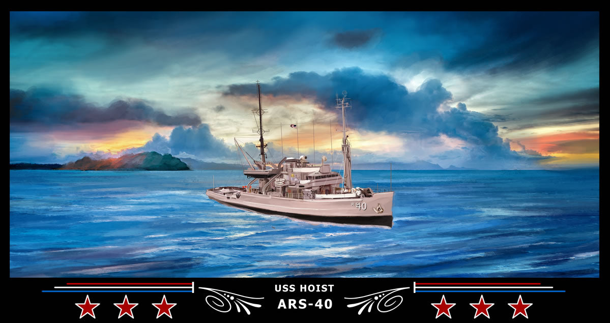 USS Hoist ARS-40 Art Print