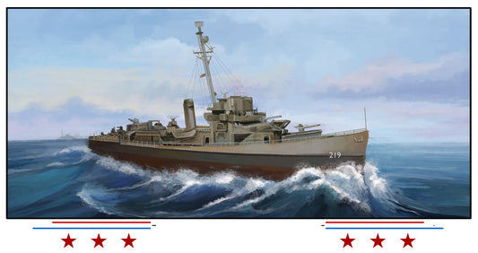 USS J Douglas Blackwood DE-219 Art Print