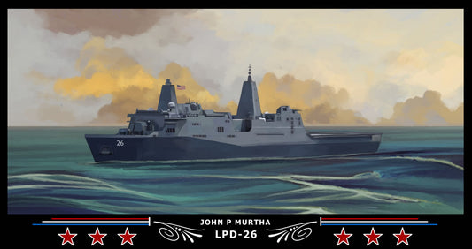 USS John P Murtha LPD-26 Art Print