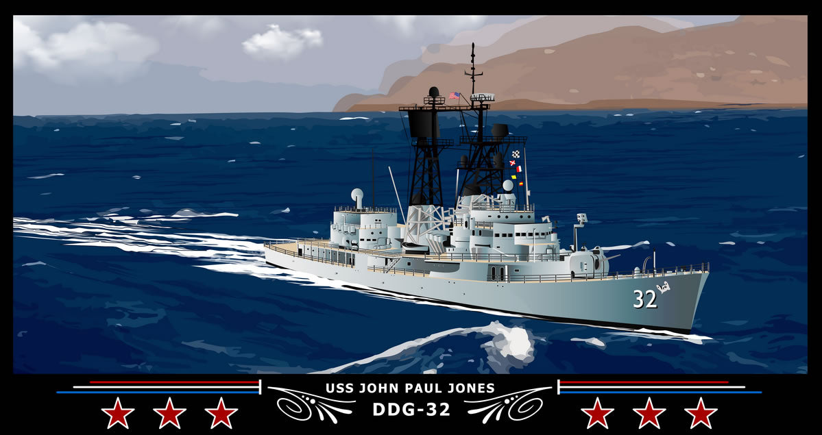 USS John Paul Jones DDG-32 Art Print