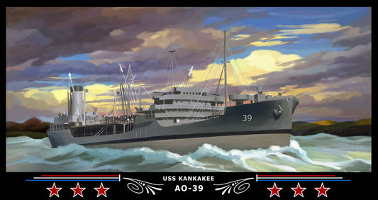 USS Kankakee AO-39 Art Print