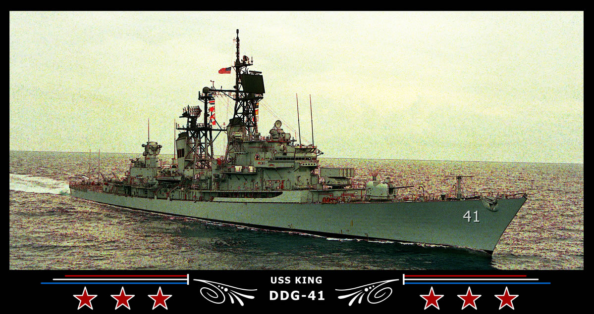 USS King DDG-41 Art Print