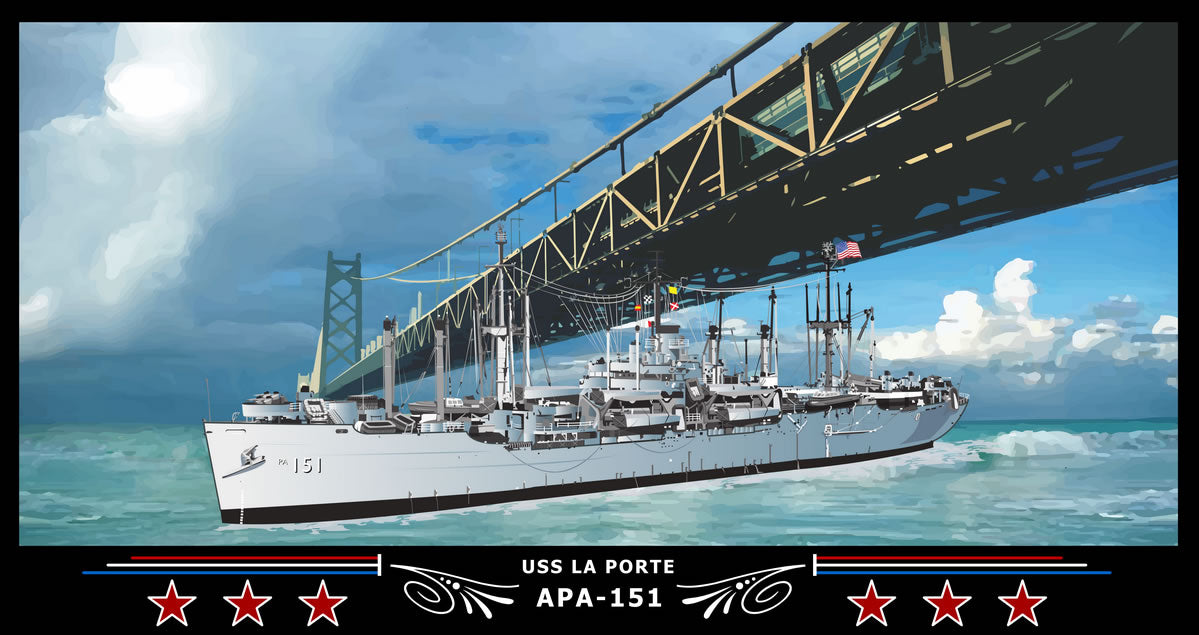 USS La Porte APA-151 Art Print