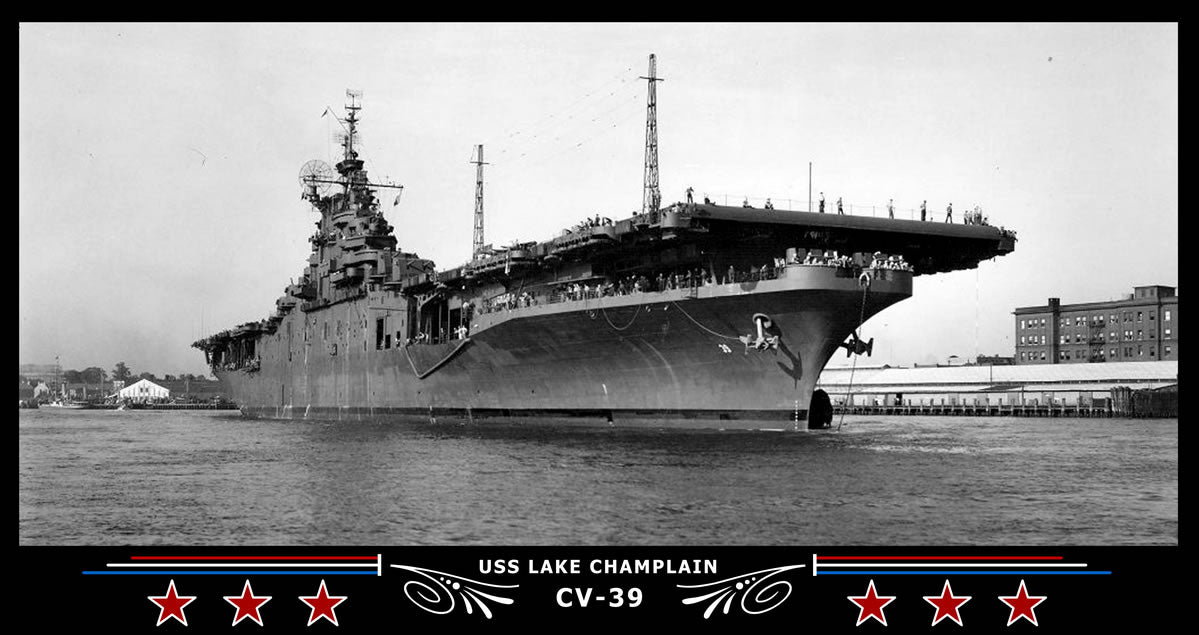 USS Lake Champlain CV-39 Art Print