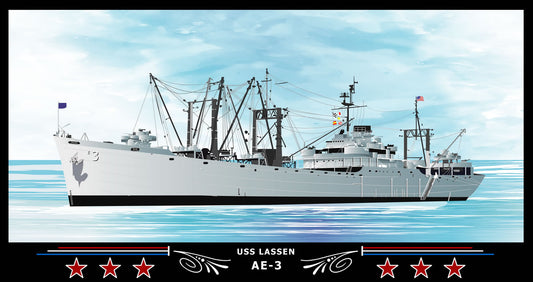 USS Lassen AE-3 Art Print