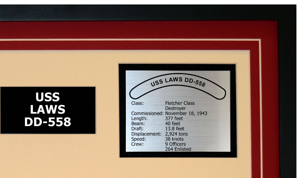 USS LAWS DD-558 Detailed Image B