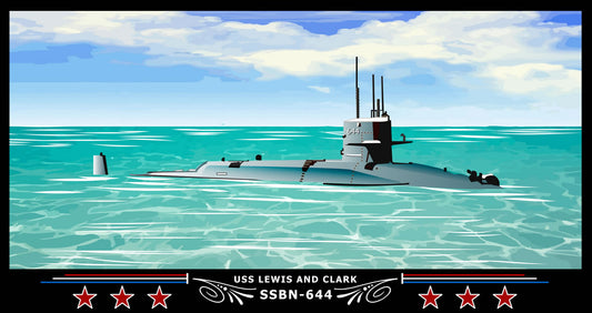 USS Lewis And Clark SSBN-644 Art Print