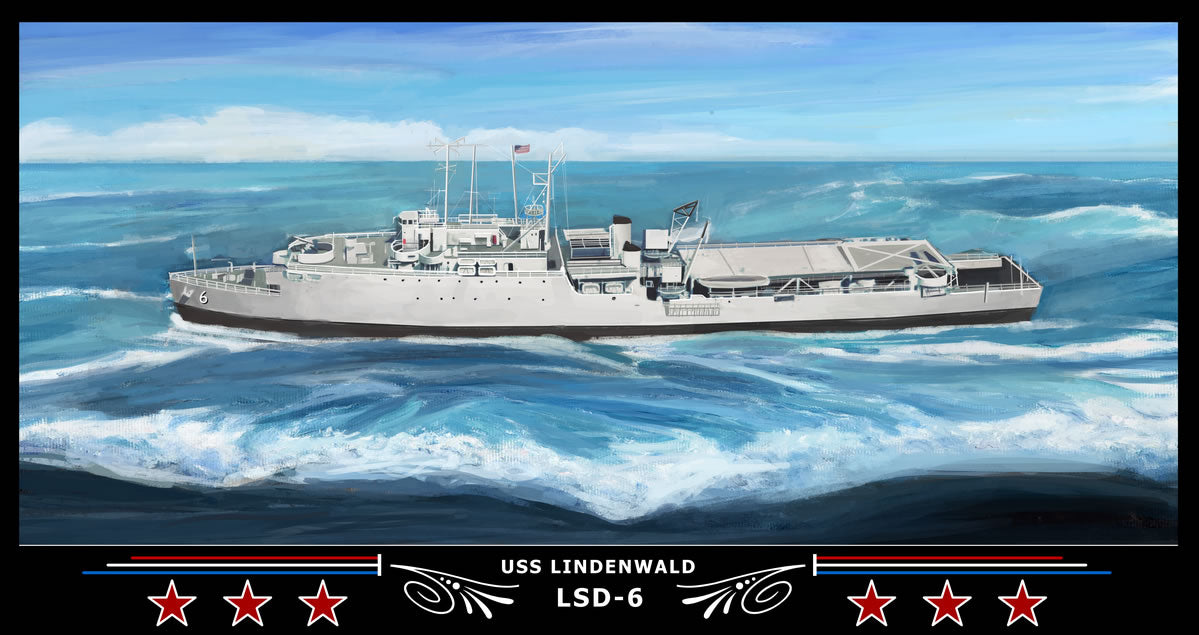 USS Lindenwald LSD-6 Art Print