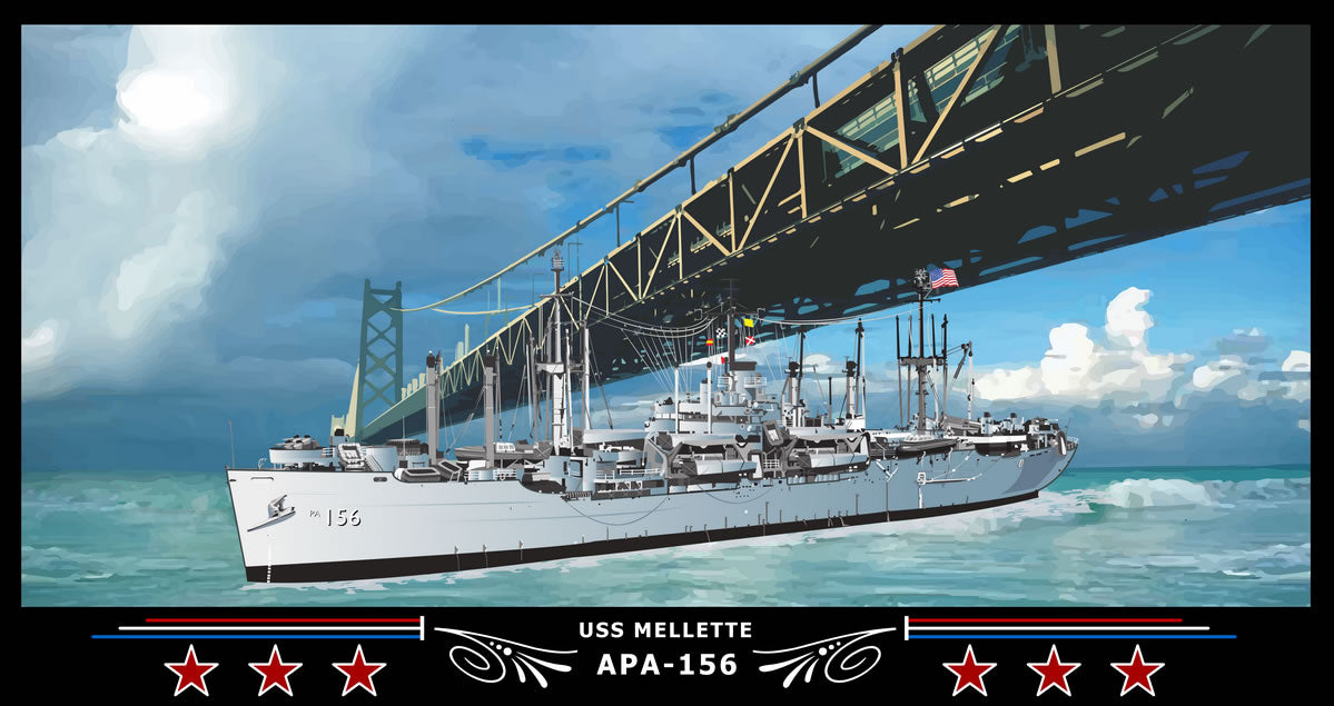 USS Mellette APA-156 Art Print