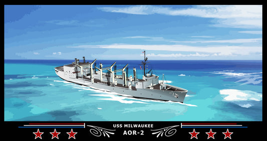 USS MILWAUKEE AOR-2 Art Print
