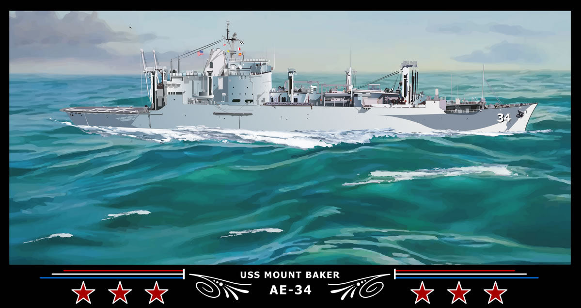 USS Mount Baker AE-34 Art Print