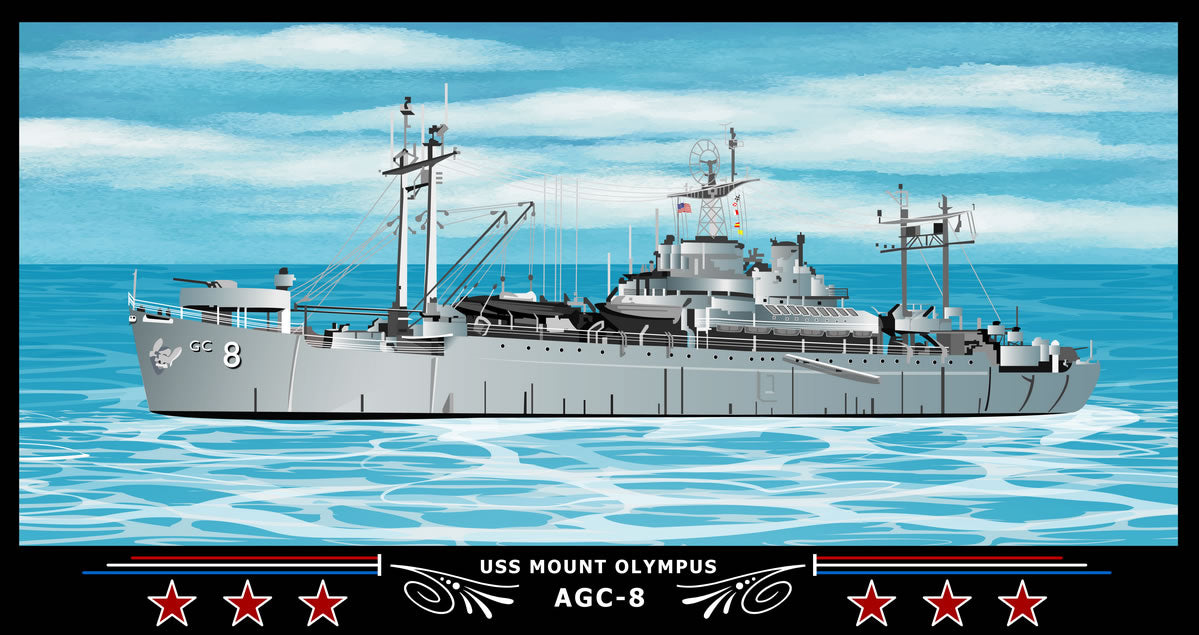 USS Mount Olympus AGC-8 Art Print