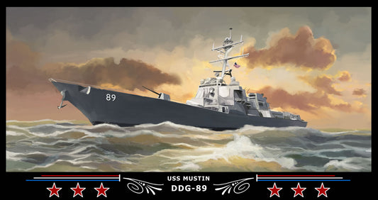 USS Mustin DDG-89 Art Print