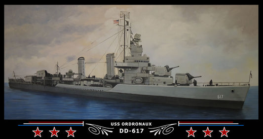 USS Ordronaux DD-617 Art Print