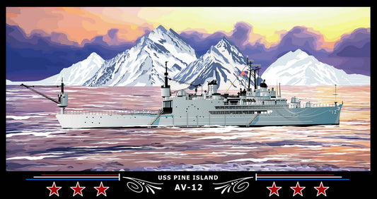 USS Pine Island AV-12 Art Print