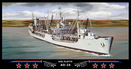 USS Platte AO-24 Art Print