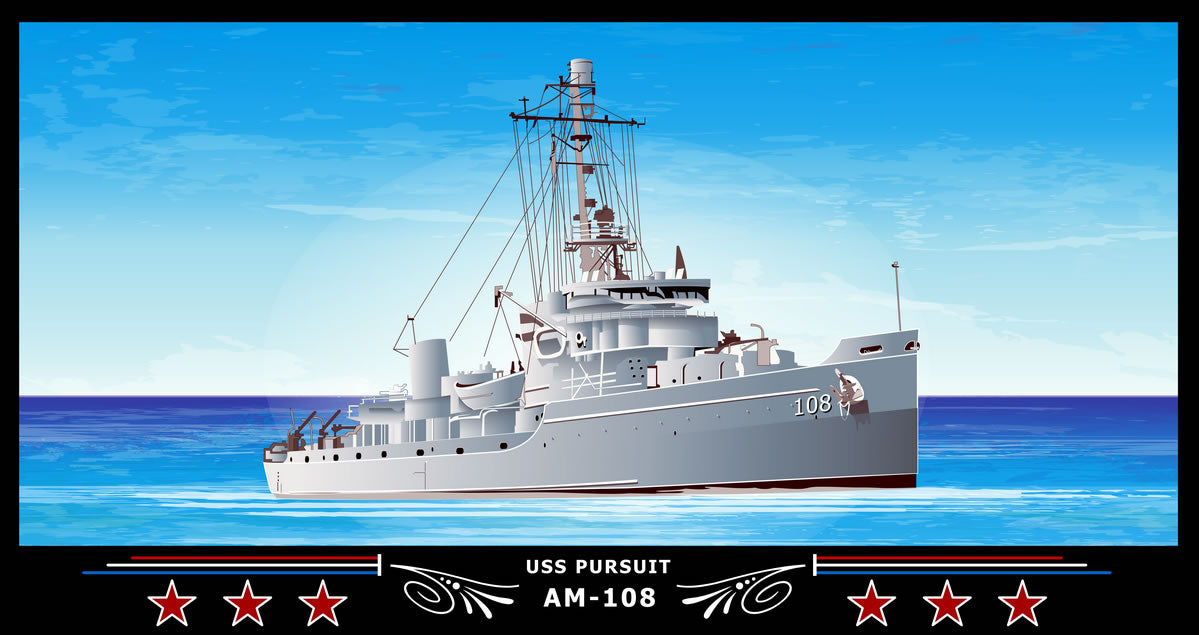 USS Pursuit AM-108 Art Print