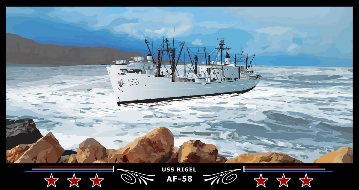 USS Rigel AF-58 Art Print