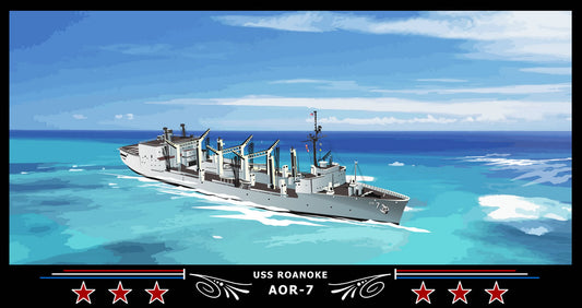USS ROANOKE AOR-7 Art Print