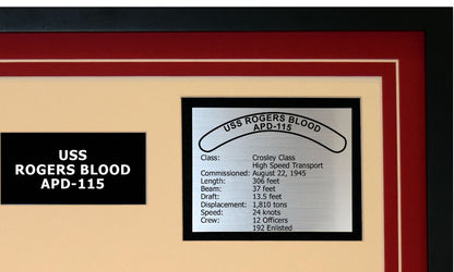 USS ROGERS BLOOD APD-115 Detailed Image B
