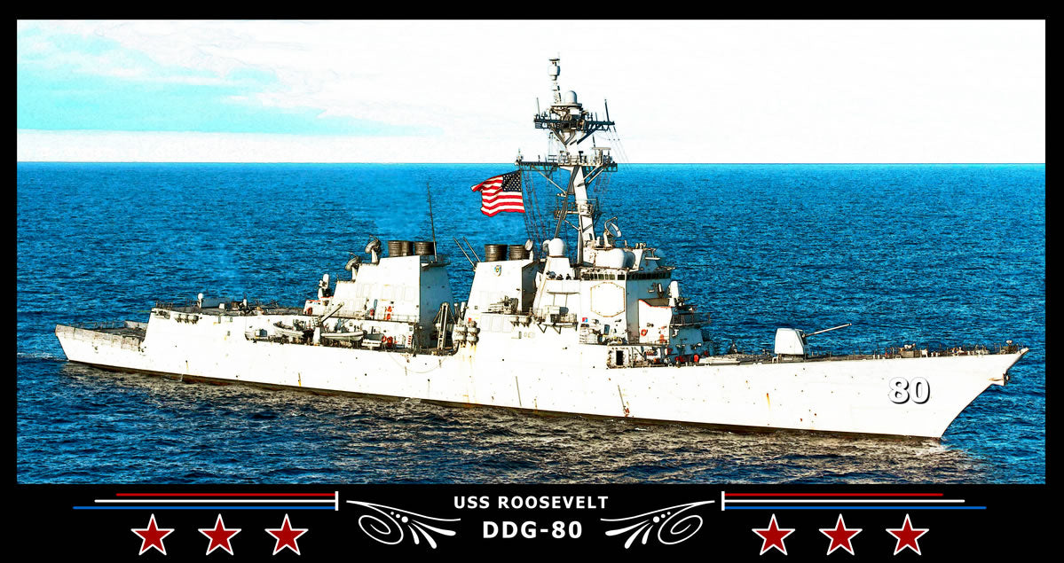 USS Roosevelt DDG-80 Art Print