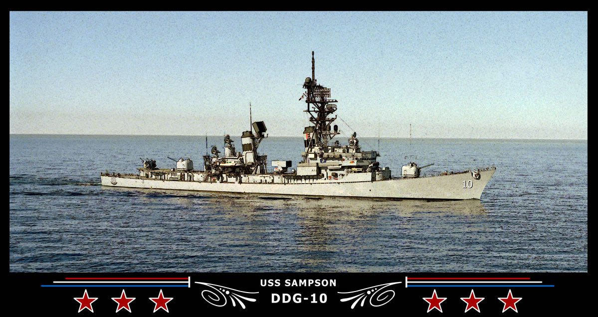 USS Sampson DDG-10 Art Print