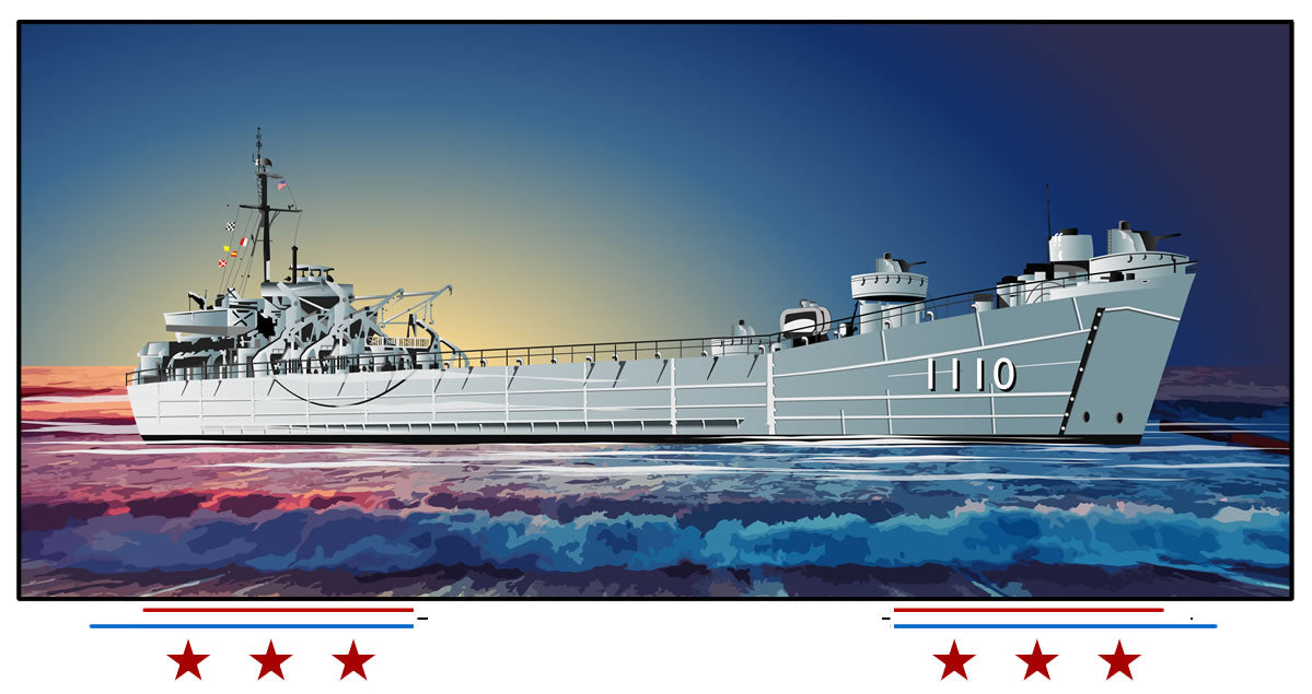 USS San Bernardino County LST-1110 Art Print