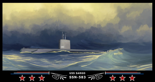USS SARGO SSN-583 Art Print