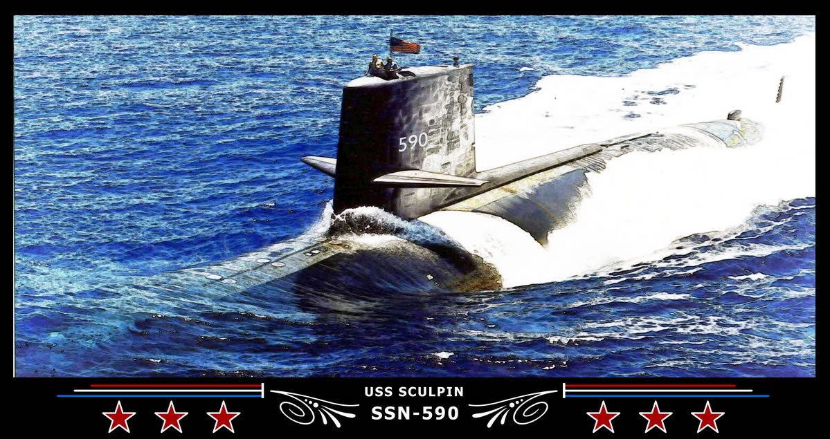 USS Sculpin SSN-590 Art Print