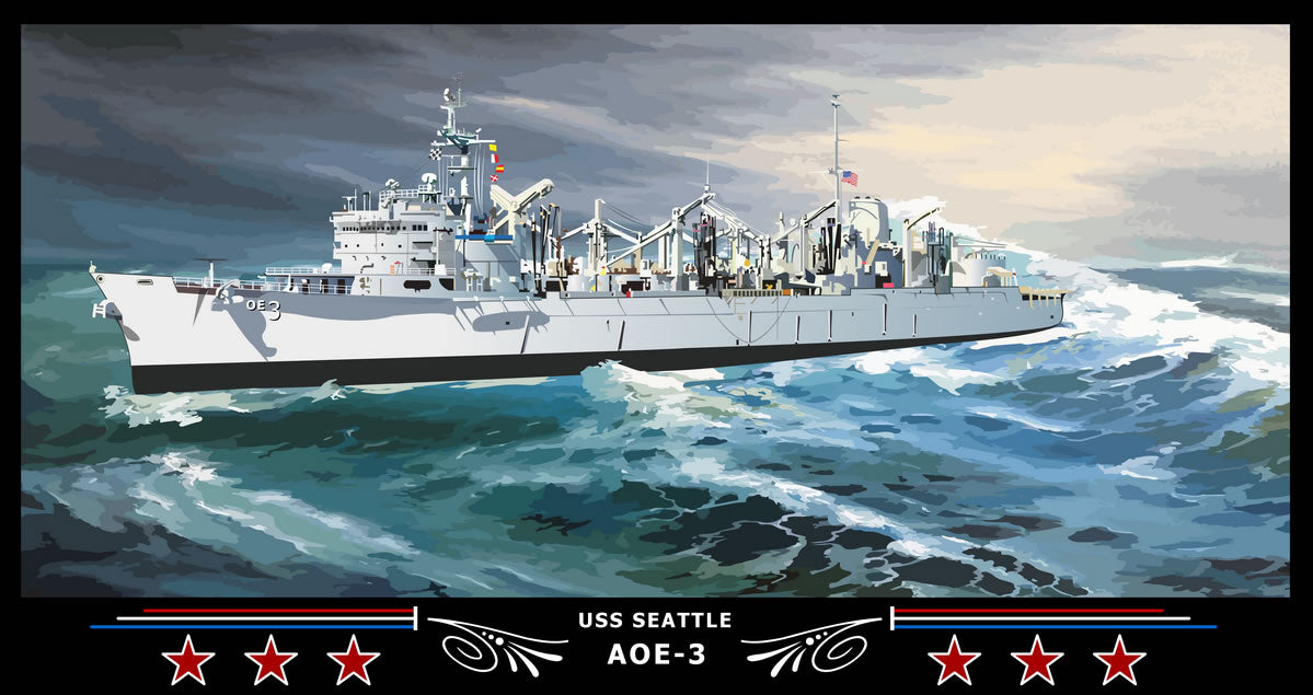USS Seattle AOE-3 Art Print