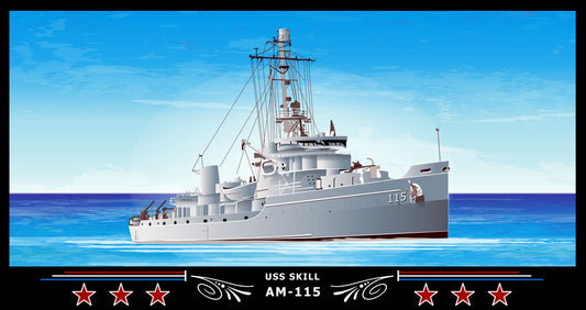 USS Skill AM-115 Art Print