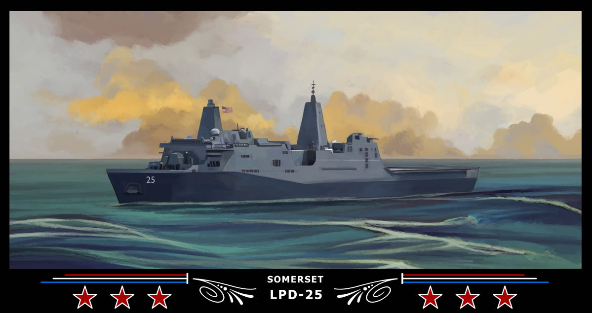 USS Somerset LPD-25 Art Print