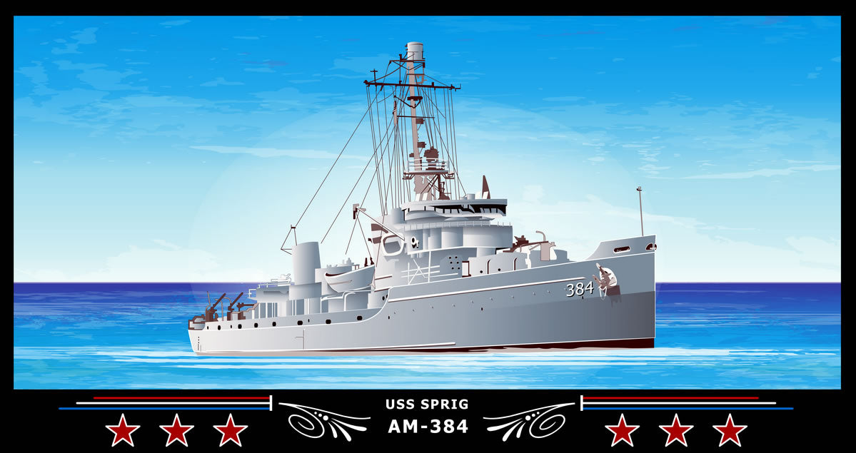 USS Sprig AM-384 Art Print