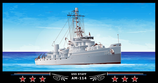 USS Staff AM-114 Art Print