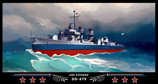 USS Stevens DD-479 Art Print