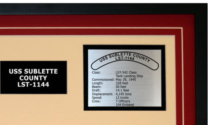 USS SUBLETTE COUNTY LST-1144 Detailed Image B