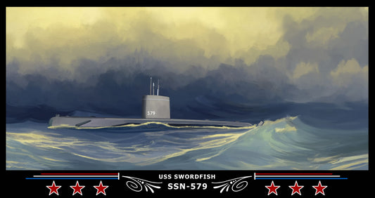 USS SWORDFISH SSN-579 Art Print
