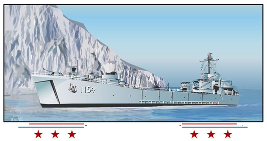 USS Tallahatchie County LST-1154 Art Print