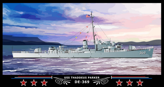 USS Thaddeus Parker DE-369 Art Print