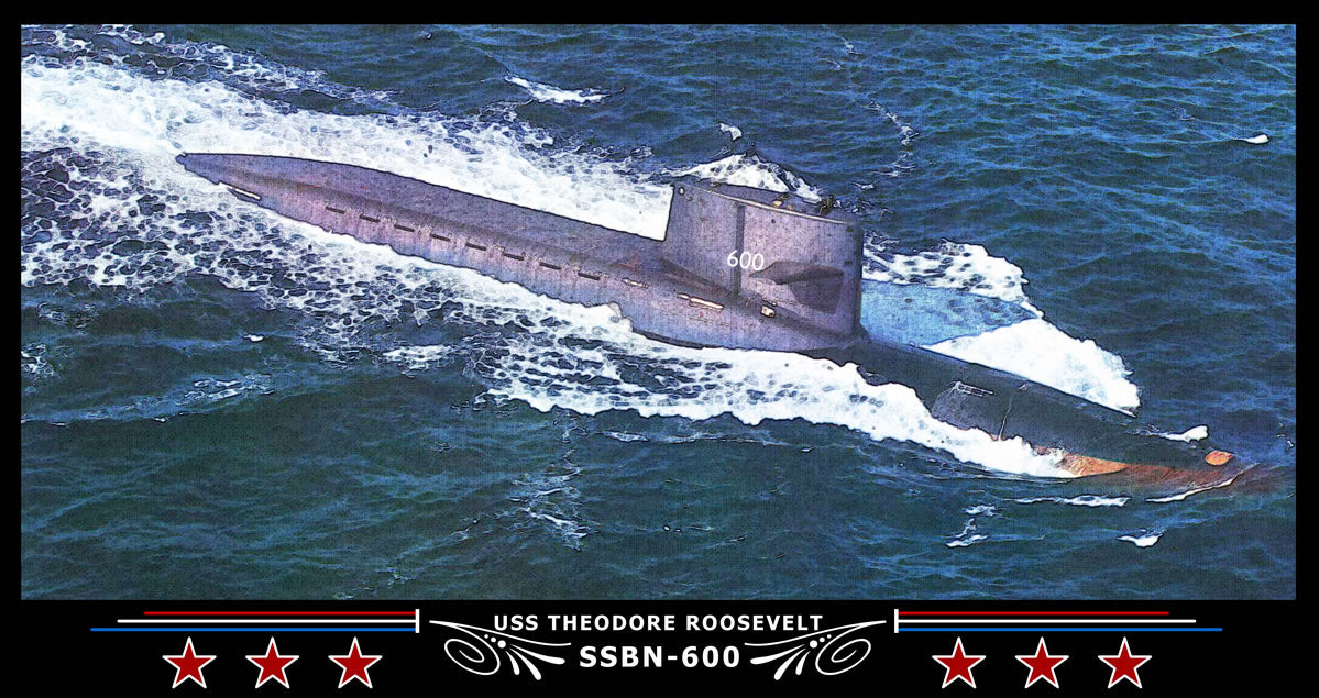 USS Theodore Roosevelt SSBN-600 Art Print
